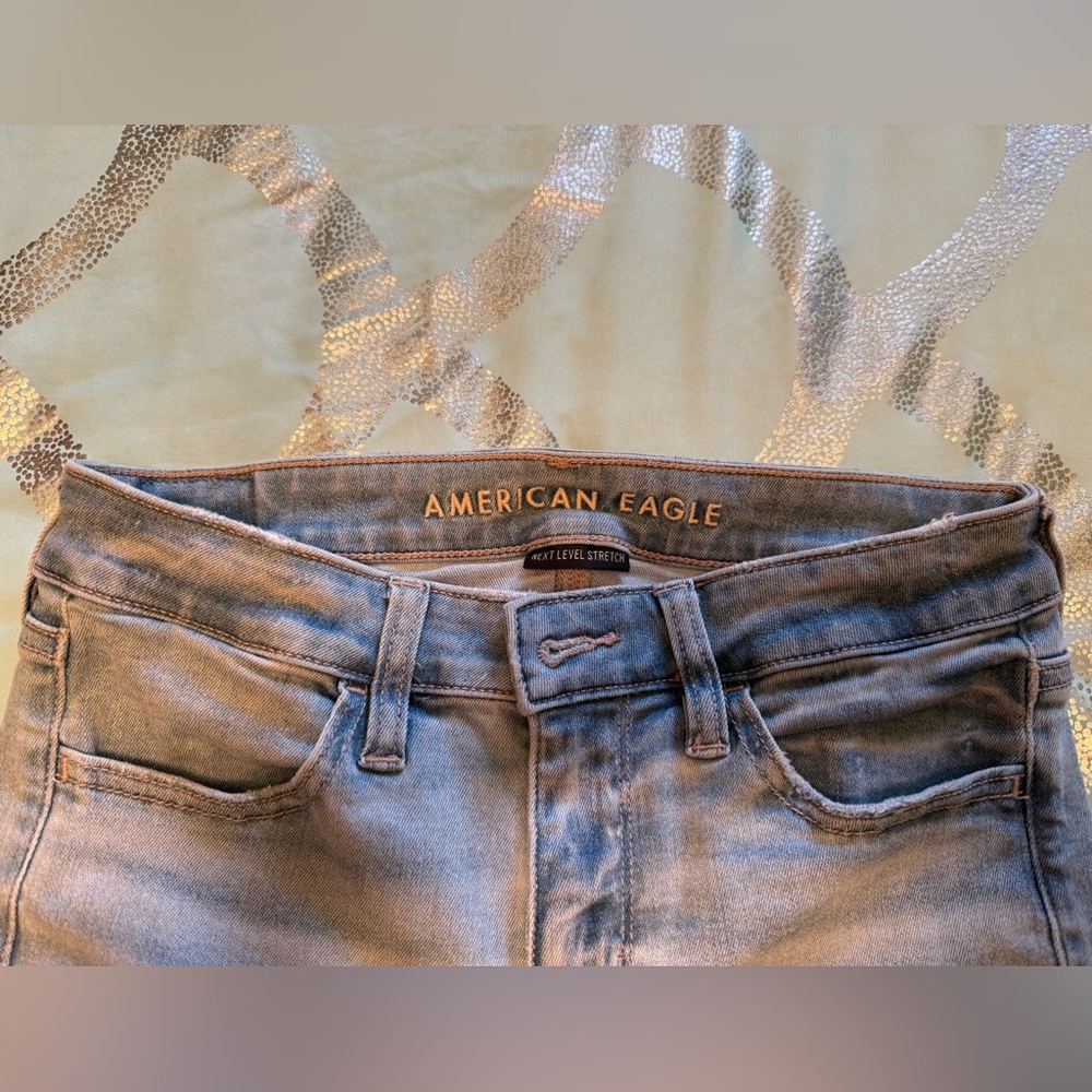 American Eagle Outfitters High Rise Light Blue Jeans. Used like new .
